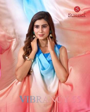 VIBRANCY VOL-55 BY SUSHMA DIGITAL PRINTED  SAREE WHOLESALER IN SURAT